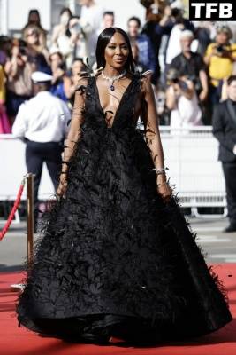 Naomi Campbell Displays Her Tits at the 75th Annual Cannes Film Festival on leakfanatic.com