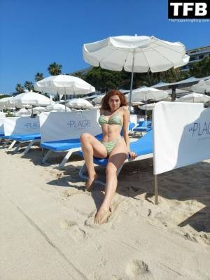 Blanca Blanco Enjoys a Beach Day While Attending Cannes Film Festival on leakfanatic.com