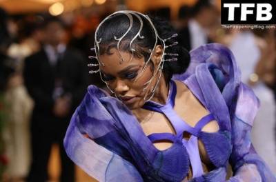 Teyana Taylor Looks Hot at The 2022 Met Gala in NYC on leakfanatic.com
