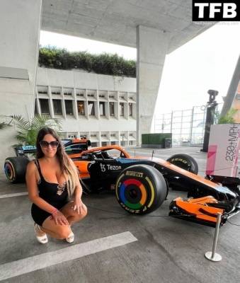 Claudia Romani Attends the F1 McLaren Event in Miami Beach on leakfanatic.com