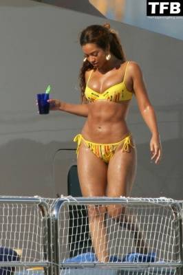 Beyonce Flaunts Her Sexy Curves in a Bikini While Sunbathing on Her Yacht in Monaco on leakfanatic.com