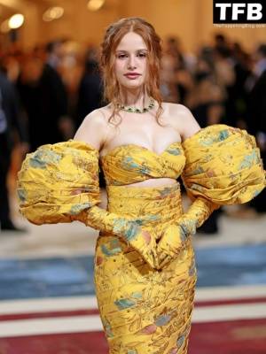 Madelaine Petsch Displays Her Stunning Figure at The 2022 Met Gala in NYC on leakfanatic.com