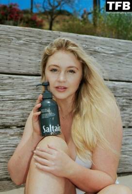 Iskra Lawrence Poses for Her Saltair Skin Care Products in Los Angeles - Los Angeles on leakfanatic.com