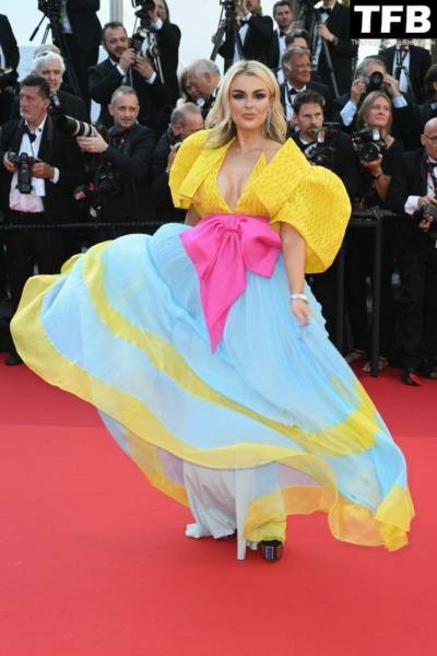 Tallia Storm Attends the Opening Ceremony Red Carpet for the 75th Annual Cannes Film Festival on leakfanatic.com