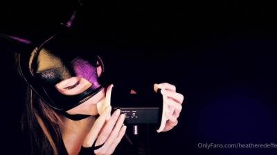 Heatheredeffect ASMR - 28 October 2020 - Cat Woman Ear Eating mini ear eating ASMR video on leakfanatic.com