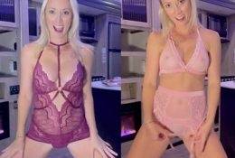 Vicky Stark Nude Skirt Lingerie Try On Video  on leakfanatic.com