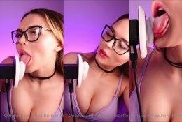 HeatheredEffect Close Up Ear Eating ASMR Video  on leakfanatic.com