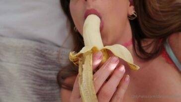 Christina Khalil Banana Blowjob  Video on leakfanatic.com