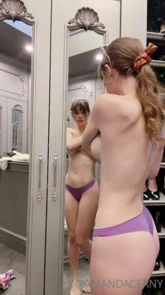 Amanda Cerny Nude Closet Striptease  Video  on leakfanatic.com