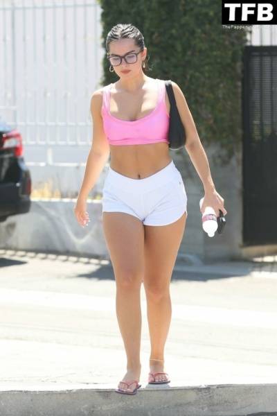 Addison Rae Looks Happy and Fit While Coming Out of a Pilates Class in WeHo on leakfanatic.com