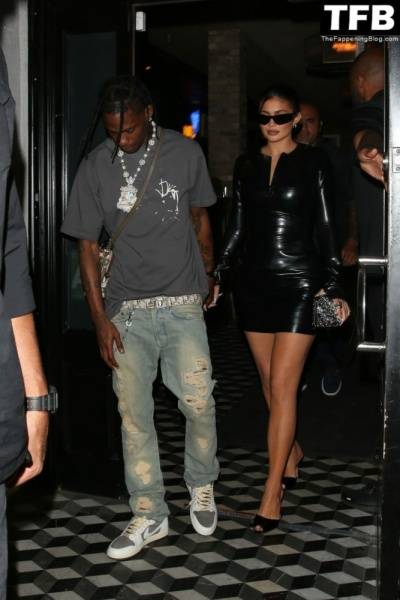Kylie Jenner & Travis Scott Dine Out with James Harden at Celeb Hotspot Crag 19s in WeHo on leakfanatic.com