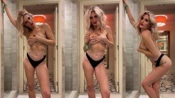 Sarah Jayne Dunn  Striptease In Hotel Video  on leakfanatic.com