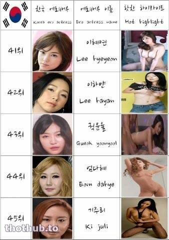 South Korean Woman Ero Actress Nude Model They Are Not A Pornstar AV Ranking Top 60 5 - North Korea on leakfanatic.com