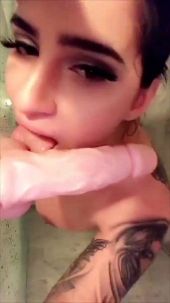 Cassie Curses shower dildo blowjob & riding snapchat premium free xxx porno video on leakfanatic.com