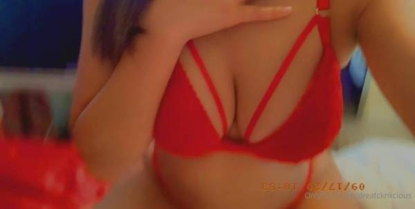 Dreafcknlicious red lingerie on leakfanatic.com