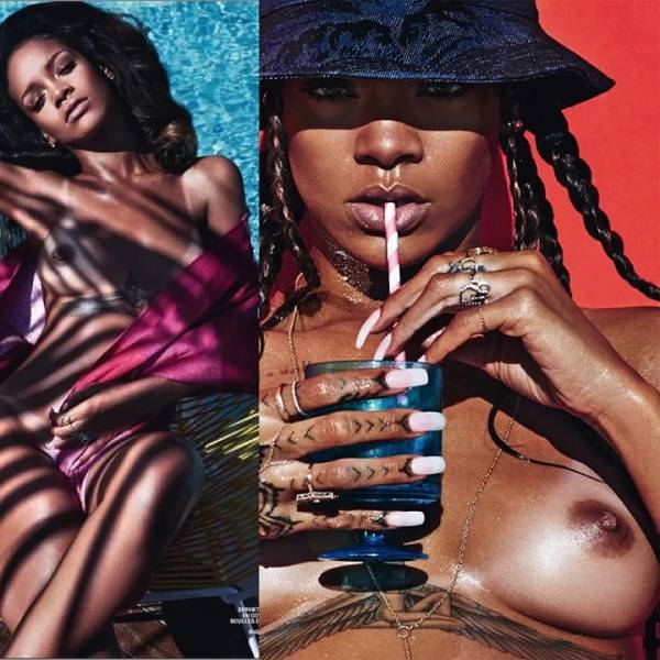Rihanna Topless Magazine Photoshoot  on leakfanatic.com