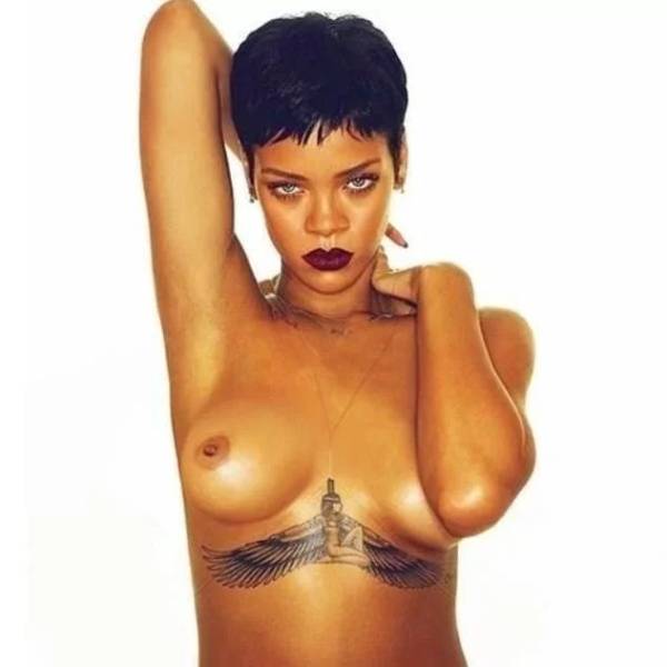 Rihanna Nude Topless Photoshoot Photos  on leakfanatic.com