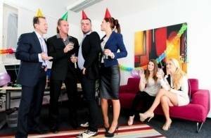 Birthday celebrations get out of hand when group sex fucking breaks out on leakfanatic.com