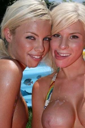 Young bitches are sharing cock in extra spicy threesome scebes by the pool on leakfanatic.com