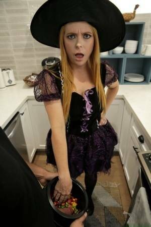 Penny Pax & Haley Reed seduce their man friend while decked out for Halloween on leakfanatic.com