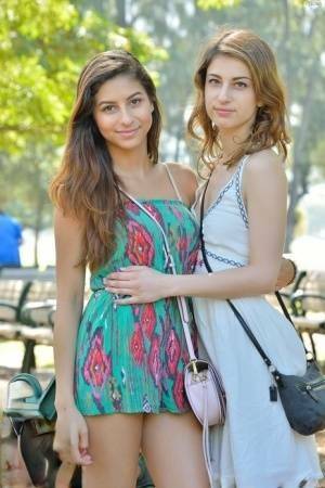 Beautiful teen girls flash their twats in public before fisting at home on leakfanatic.com