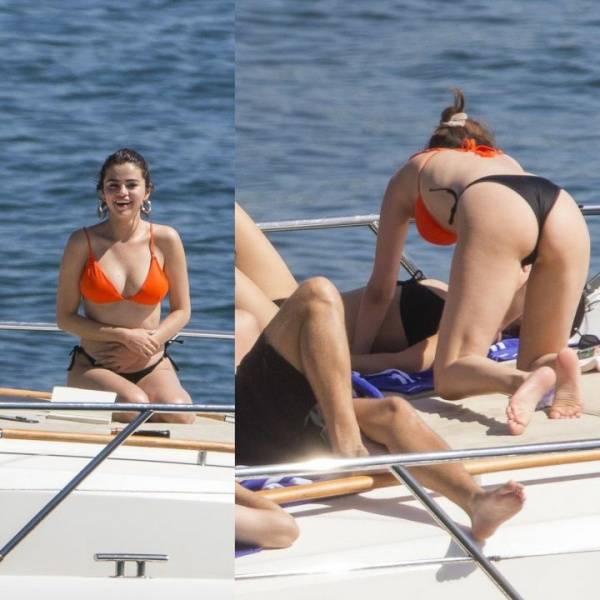 Selena Gomez Thong Bikini On Boat Set  - Usa on leakfanatic.com