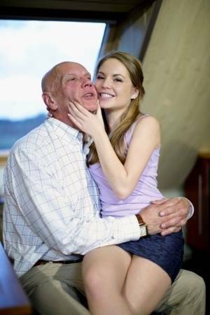 Wild teen Alessandra Jane sucks grandpa cock and endures an oldman fuck on leakfanatic.com