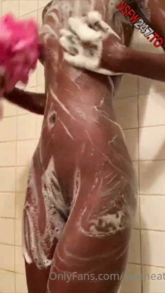Sexmeat washing her body in the shower onlyfans porn videos on leakfanatic.com