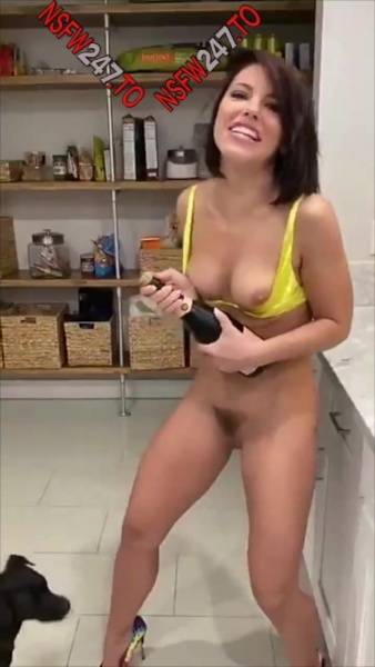 Adriana Chechik masturbating till squirt & drinking it snapchat premium xxx porn videos on leakfanatic.com