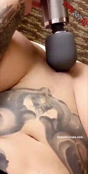 Cassie Curses Hitachi masturbating on the floor snapchat premium xxx porn videos on leakfanatic.com