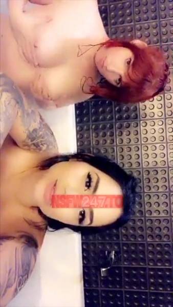 Amber Dawn with Cassie Curses bathtub show snapchat premium xxx porn videos on leakfanatic.com