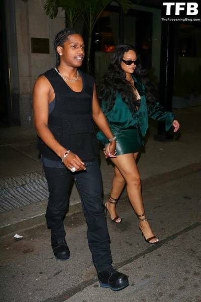 Rihanna & ASAP Rocky Enjoy a Date Night at the Ned Hotel on leakfanatic.com