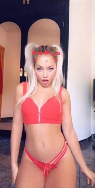 Paola Skye red bikini snapchat premium xxx porn videos on leakfanatic.com
