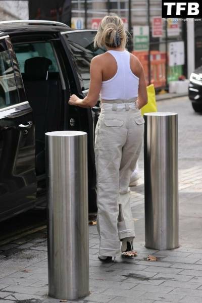 Ashley Roberts Leaves Little to the Imagination Stepping Out From Heart Radio Braless on leakfanatic.com