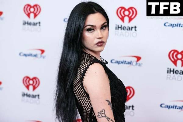 Maggie Lindemann Flaunts Her Sexy Legs & Tits at the iHeartRadio Music Festival on leakfanatic.com