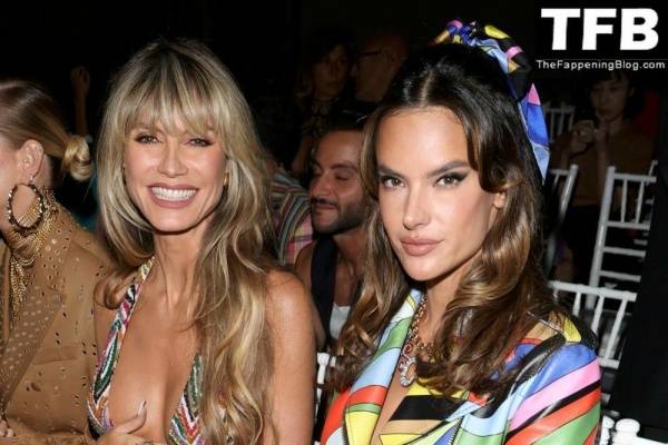 Alessandra Ambrosio Displays Her Sexy Tits & Legs at the Moschino Show in Milan on leakfanatic.com