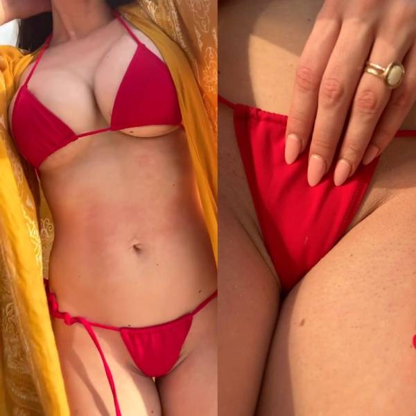 Abby Opel Nipple Beach Bikini Tease  Video  - Usa on leakfanatic.com