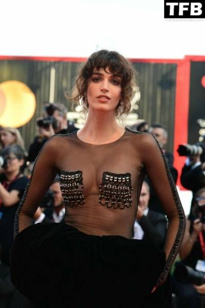 Greta Ferro Flashes Her Nude Tits at the 79th Venice International Film Festival on leakfanatic.com