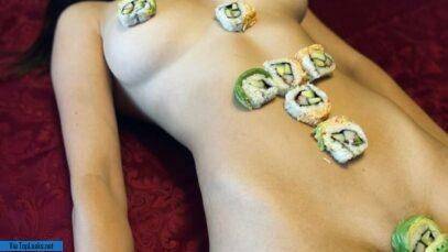 Christina Khalil Naked Body Sushi Onlyfans Set  nude on leakfanatic.com