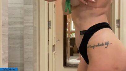 Sexy Sarah Jayne Dunn Topless Striptease In Hotel Video Leak on leakfanatic.com