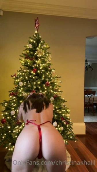 Christina Khalil Christmas Eve Slingkini Onlyfans Video  on leakfanatic.com