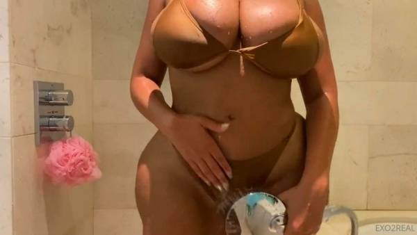 ExoHydraX Nude Bikini Shower Onlyfans Video  on leakfanatic.com