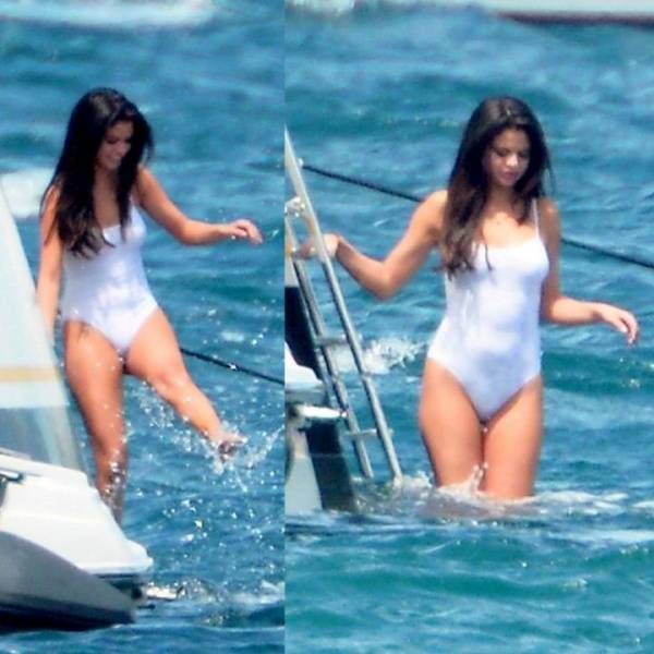 Selena Gomez See Through One Piece Lingerie Beach Set  - Usa on leakfanatic.com