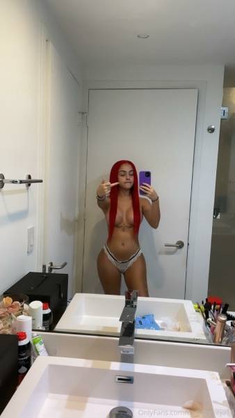 Malu Trevejo Topless Redhead Thong Onlyfans Set Leaked - Usa on leakfanatic.com