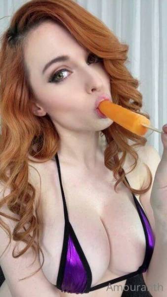 Amouranth Nude Popsicle Blowjob Onlyfans Video on leakfanatic.com