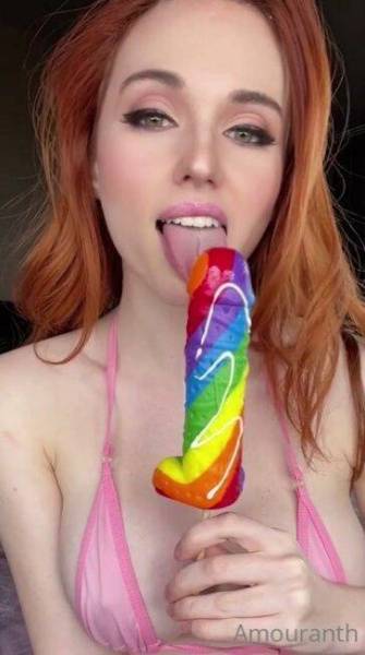 Amouranth Dildo Blowjob Onlyfans Video Leaked on leakfanatic.com