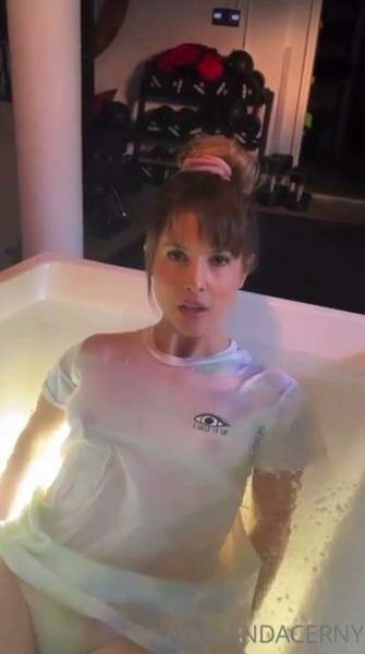 Amanda Cerny Nipple Wet T-Shirt  Video  on leakfanatic.com