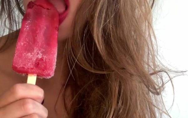 Some content from OnlyFans. Sucking an ice cream, masturbation and squirting! - Luci's Secret on leakfanatic.com