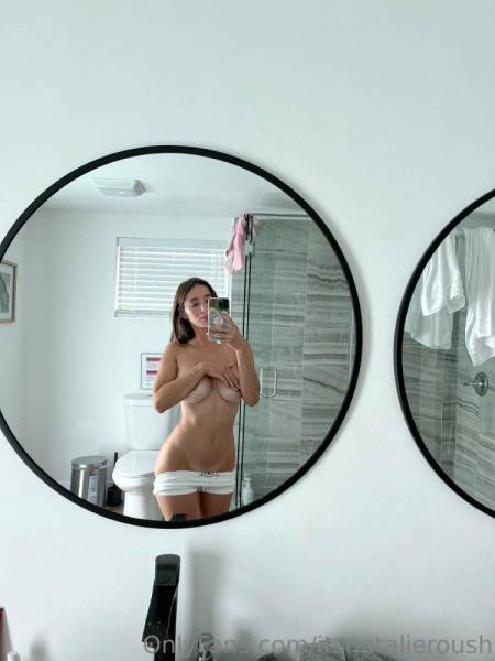 Natalie Roush Nipple Tease Bathroom Selfie Onlyfans Set Leaked on leakfanatic.com