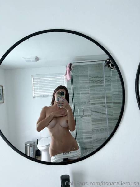 Natalie Roush Nipple Tease Bathroom Selfie Onlyfans Set Leaked on leakfanatic.com